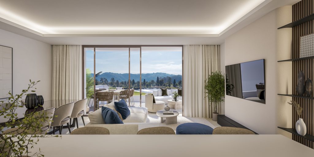 Obra nueva en Mijas - apartamento moderno con cocina y terraza, real estate Costa del Sol